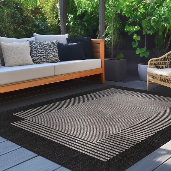 Tapis moderne plat intérieur et extérieur Nandou
